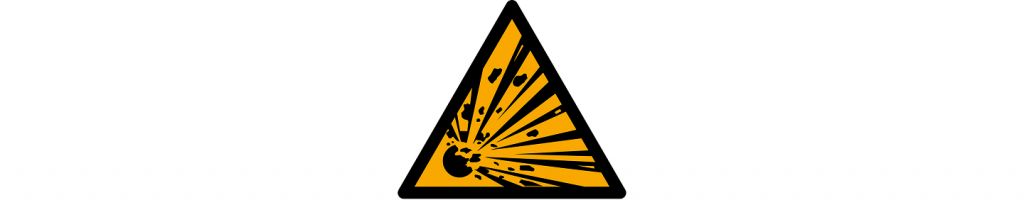 Icon: Warnung vor explosions-gefährlichen Stoffen