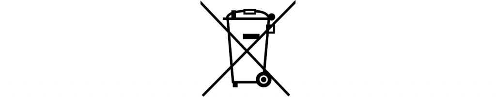 Icon: Entsorgen Sie Batterien niemals als Hausmüll, sondern bringen Sie sie zu einer ausgewiesenen Sammelstelle.