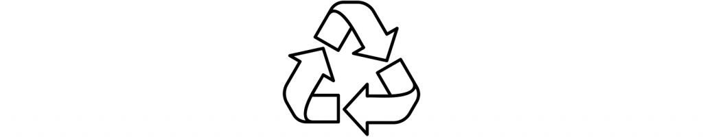 Icon: Die Batterie ist recyclebar. Beachten Sie die Recylingvorgaben Ihrer Sammelstelle.