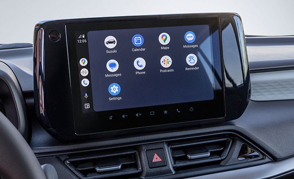 Das Display des Suzuki Swift zeigt eine Ansicht mit Android Auto.